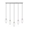 Z-Lite Arden Linear Chandelier, 5-Light, 4.75 In.W x 42 In.L x 12 In.H, Brushed Nickel/Clear 651P-5L-BN - alternate 6
